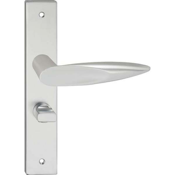 Impresso Sutton Deurklink – Deurbeslag – Vierkant – Deurschild met Schroeven en Toiletsluiting – Aluminium Impresso Sutton Deurklink – Deurbeslag – Vierkant – Deurschild met Schroeven en Toiletsluiting – Aluminium