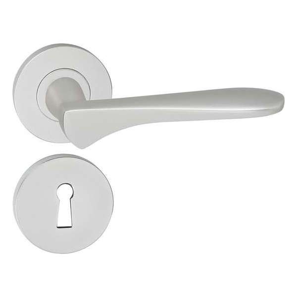 Impresso Watford Deurklink – Deurbeslag – Rond – Rozet met Sleutelgat – Aluminium Impresso Watford Deurklink – Deurbeslag – Rond – Rozet met Sleutelgat – Aluminium