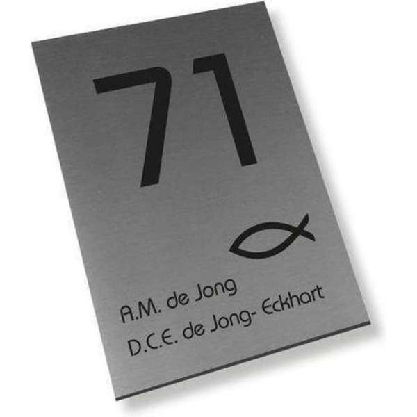 Namen enzo! Naambordje RVS-look 20x25 cm Namen enzo! Naambordje RVS-look 20x25 cm