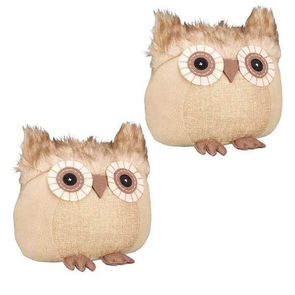 Relaxdays 2 x deurstopper uil - deurbuffer - deurstop - deurhouder - dier - decoratie Relaxdays 2 x deurstopper uil - deurbuffer - deurstop - deurhouder - dier - decoratie
