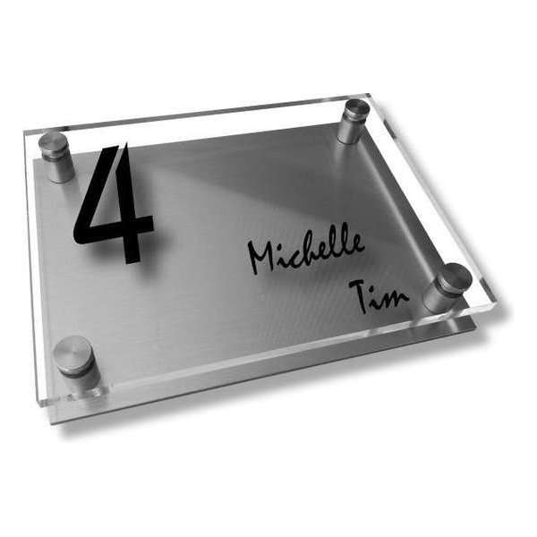 Namen enzo! Naambordje RVS | Acrylglas 20x15 cm Namen enzo! Naambordje RVS | Acrylglas 20x15 cm