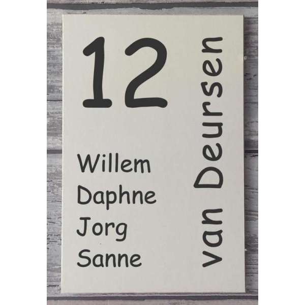 naambordje voordeur 20x30cm naambordje voordeur 20x30cm