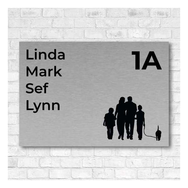 RVS-look naambordje - 25 x 20 cm - incl. bevestigingsset | Naambordje Voordeur | Gratis Verzending RVS-look naambordje - 25 x 20 cm - incl. bevestigingsset | Naambordje Voordeur | Gratis Verzending