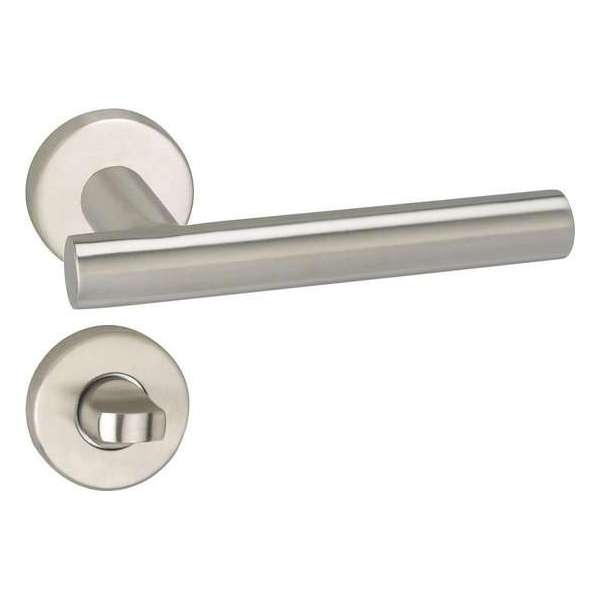 Impresso Chelsea Deurklink – Deurbeslag – Rond – Rozet met Toiletsluiting – Zilver Impresso Chelsea Deurklink – Deurbeslag – Rond – Rozet met Toiletsluiting – Zilver