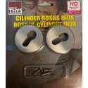 CILINDER ROSAS INOX DEURKOPJES 4 STUKS