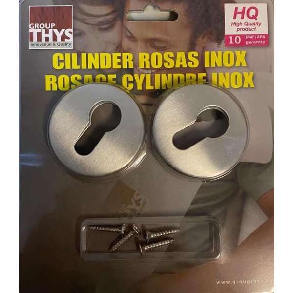CILINDER ROSAS INOX DEURKOPJES 4 STUKS CILINDER ROSAS INOX DEURKOPJES 4 STUKS