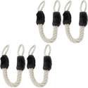 Relaxdays 4x Deurstopper deurklink - klembescherming - set - deurstop touw - deurklem