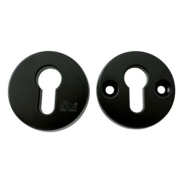 Ivana aluminium veiligheidsrozetten - Economy - SKG** - rond 51 mm - zwart Ivana aluminium veiligheidsrozetten - Economy - SKG** - rond 51 mm - zwart