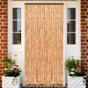 vidaXL Vliegengordijn 56x185 cm chenille oker en wit