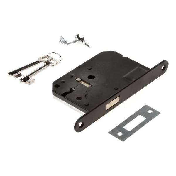 Intersteel Woningbouw kastslot SL56 zwart doornmaat 50mm inclusief sluitplaat (Prijs per 2 stuks) Intersteel Woningbouw kastslot SL56 zwart doornmaat 50mm inclusief sluitplaat (Prijs per 2 stuks)