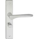 Impresso Watford Deurklink – Deurbeslag – Vierkant – Deurschild met Schroeven en Toiletsluiting – Aluminium