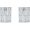 Paumelle - 70x50mm - Messing gepolijst chroom - Linksdraaiend - 2 stuks