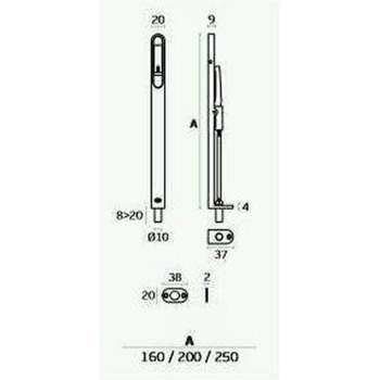 Kantschuif Heavy Duty 250mm RVS
