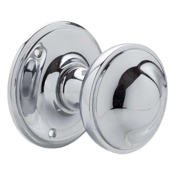 Voordeurknop 80mm - Rond nikkel