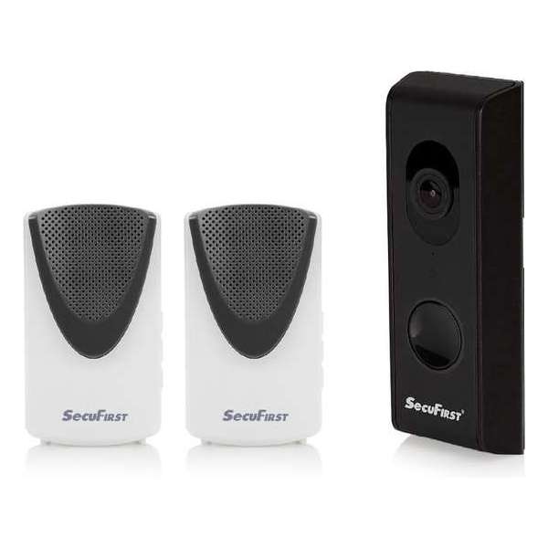 SecuFirst DID701BB+ Wifi deurbel met camera met 2 draadloze gongen Zwart - 1080P SecuFirst DID701BB+ Wifi deurbel met camera met 2 draadloze gongen Zwart - 1080P