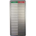 Aluminium Aanwezigheidsbord - Afwezigheidsbord voor 20 personen (incl. bevestigingsmateriaal)