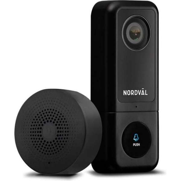 Nordväl SH105 Slimme Video Deurbel met 2K Camera + WiFi + 64GB SD kaart Nordväl SH105 Slimme Video Deurbel met 2K Camera + WiFi + 64GB SD kaart