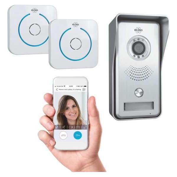ELRO DVC040IP2 Wifi IP Video Deurbel - Camera met nachtzicht - met 2x Binnengong - Bekijken en communiceren via App ELRO DVC040IP2 Wifi IP Video Deurbel - Camera met nachtzicht - met 2x Binnengong - Bekijken en communiceren via App