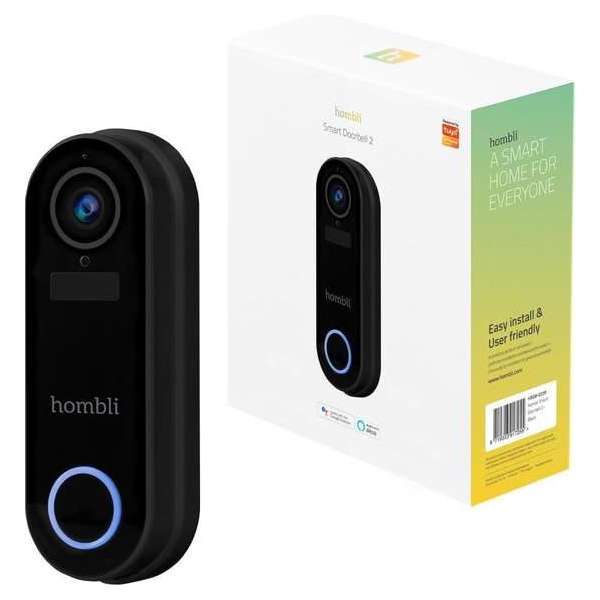 Hombli Smart Doorbell 2 - Slimme Video Deurbel - Ingebouwde Camera - WiFi - Zwart Hombli Smart Doorbell 2 - Slimme Video Deurbel - Ingebouwde Camera - WiFi - Zwart