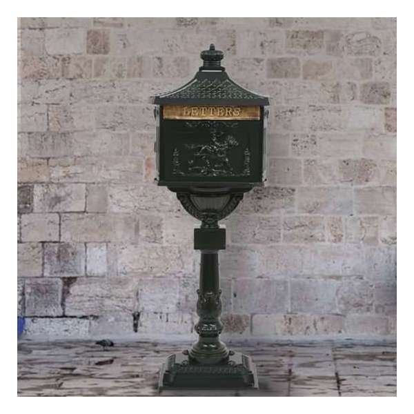 vidaXL Staande brievenbus vintage stijl roestbestendig aluminium groen vidaXL Staande brievenbus vintage stijl roestbestendig aluminium groen