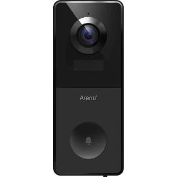 Arenti VBELL1 - Deurbel - 2K Ultra HD - 145° kijkhoek - Nachtvisie - Met 32 GB SD-kaart - Zwart