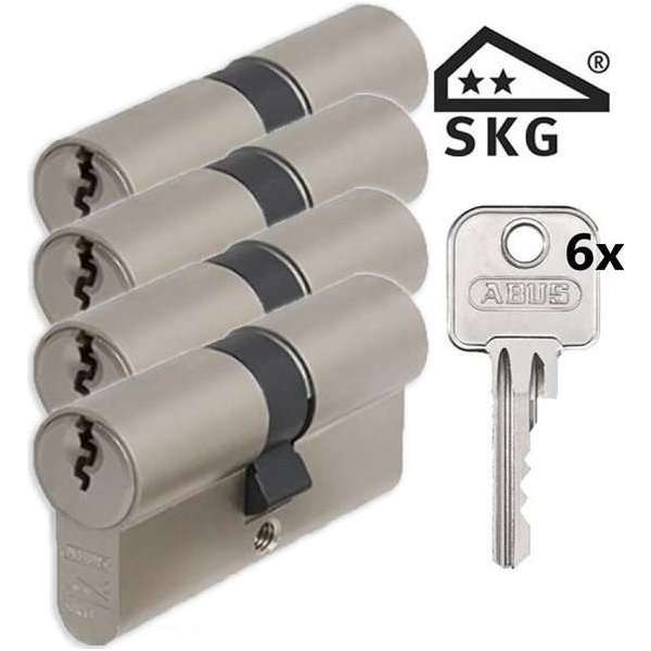 Abus E60 SKG2 - cilindersloten - 4 stuks gelijksluitend - 30/30 Abus E60 SKG2 - cilindersloten - 4 stuks gelijksluitend - 30/30