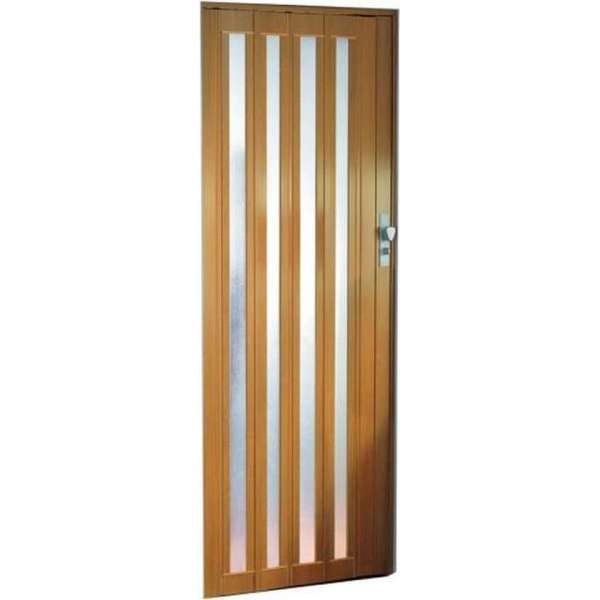 Grosfillex vouwdeur Larya in kleur beuken, kunststof, 84x205 cm met glas, uitbreidbaar max. tot 400 cm Grosfillex vouwdeur Larya in kleur beuken, kunststof, 84x205 cm met glas, uitbreidbaar max. tot 400 cm
