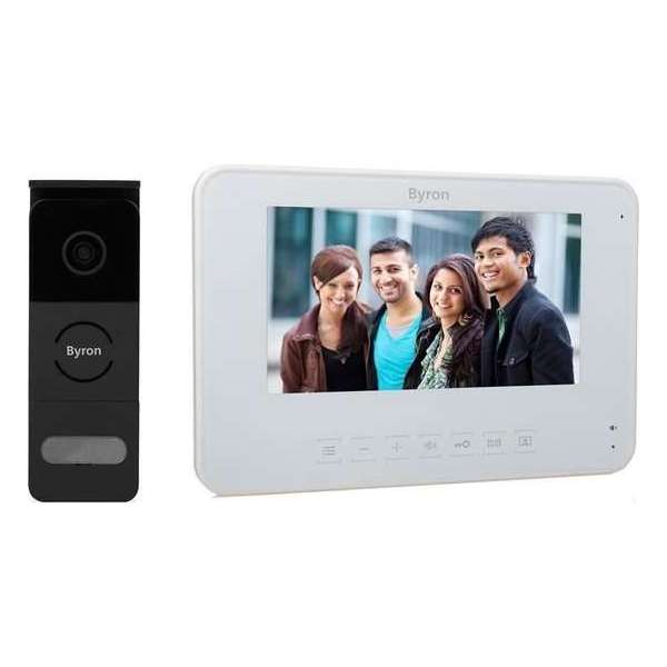 Video deurintercom set met smalle buitenpost en groot scherm Byron DIC-24312 Video deurintercom set met smalle buitenpost en groot scherm Byron DIC-24312