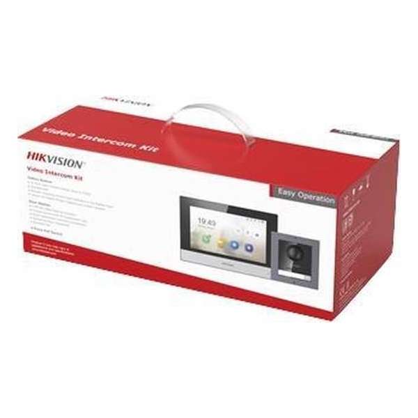 Hikvision DS-KIS602 complete IP video intercom bundel met opbouw DS-KD8003-IME1, DS-KH6320-WTE1, PoE switch en SD kaart Hikvision DS-KIS602 complete IP video intercom bundel met opbouw DS-KD8003-IME1, DS-KH6320-WTE1, PoE switch en SD kaart