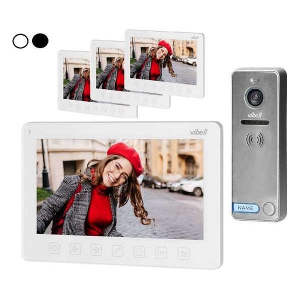 Vibell modulaire video deurintercom set met groot 7 inch scherm Vibell modulaire video deurintercom set met groot 7 inch scherm