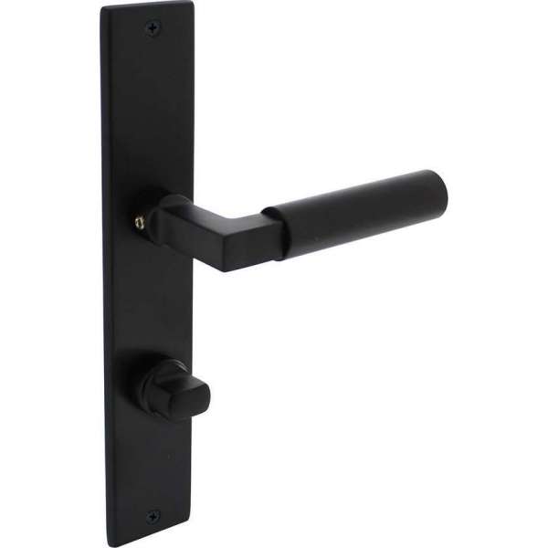 Intersteel Deurkruk Bau-stil met schild 236x44x6mm WC63/8mm mat zwart Intersteel Deurkruk Bau-stil met schild 236x44x6mm WC63/8mm mat zwart