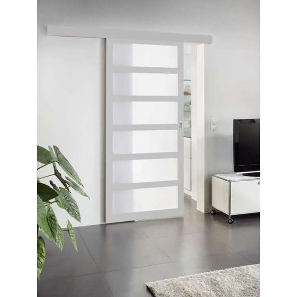 Marley Sunshine schuifdeur in kleur lichtgrijs, met glas, BxH 90x211 Marley Sunshine schuifdeur in kleur lichtgrijs, met glas, BxH 90x211