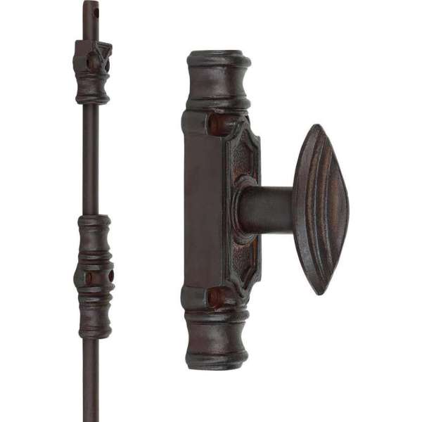 Schuifespagnolet Espagnolet raam deur ruw ijzer Rhinow - 127 mm Schuifespagnolet Espagnolet raam deur ruw ijzer Rhinow - 127 mm
