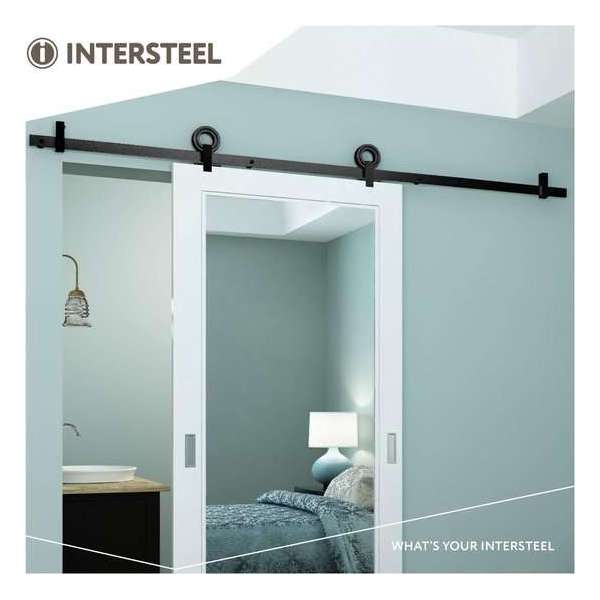 Intersteel Schuifdeursysteem Modern Top mat zwart Intersteel Schuifdeursysteem Modern Top mat zwart