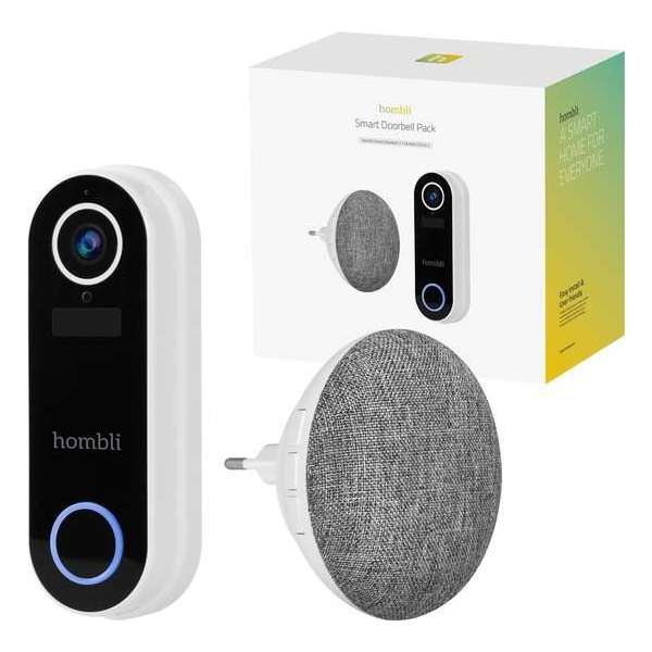 Hombli Smart Doorbell 2 Pack - White (incl. Chime 2) Hombli Smart Doorbell 2 Pack - White (incl. Chime 2)