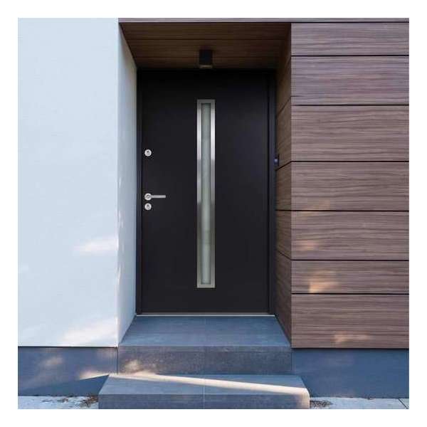 vidaXL Voordeur 110x207,5 cm aluminium antraciet vidaXL Voordeur 110x207,5 cm aluminium antraciet