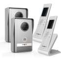 Draadloze Camera Deurbel - 2 x 2,4 inch kleurenscherm - 2 x deurbel op 12V of batterijen - Doorsafe 4266