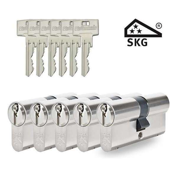 Pfaffenhain SKG3 - cilindersloten - 5 stuks gelijksluitend - 30/30 Pfaffenhain SKG3 - cilindersloten - 5 stuks gelijksluitend - 30/30