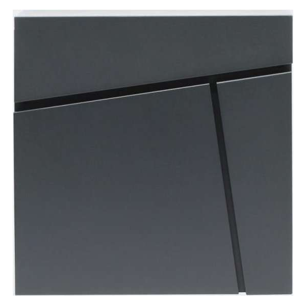 Brievenbus - enkel - 37x37x105 cm - muur - wandbrievenbus - adres - antraciet - B33
