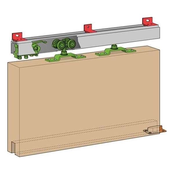 Henderson schuifdeurgarnituur - Husky 100 - aluminium rail 3000mm - H100E/30AN - B10.04850 Henderson schuifdeurgarnituur - Husky 100 - aluminium rail 3000mm - H100E/30AN - B10.04850