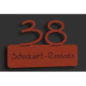 Naamplaat " Swing" in Cortenstaal