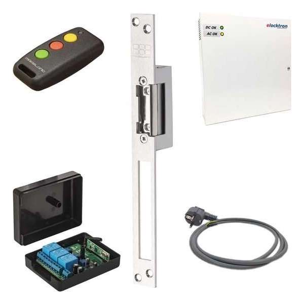 Elocktron toegangscontrole set elektrische deuropener met afstandsbediening Elocktron toegangscontrole set elektrische deuropener met afstandsbediening
