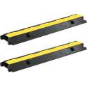 vidaXL Kabelbeschermer drempels 1 tunnel 100 cm rubber 2 st