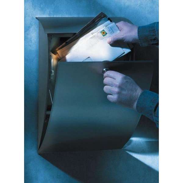 Burg Wächter Brievenbus Milano RVS met LED Burg Wächter Brievenbus Milano RVS met LED