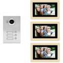 ID 3 knops buitenpaneel met 3 binnen-monitoren | Intercom | Video deurbel | IntercomDirect