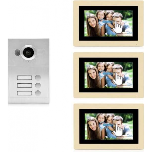 ID 3 knops buitenpaneel met 3 binnen-monitoren | Intercom | Video deurbel | IntercomDirect ID 3 knops buitenpaneel met 3 binnen-monitoren | Intercom | Video deurbel | IntercomDirect