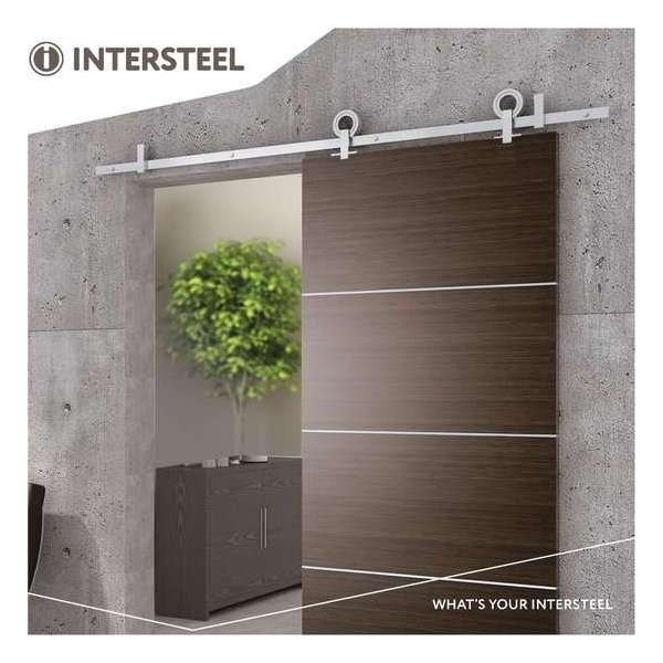 Intersteel Schuifdeursysteem Modern Top rvs geborsteld Intersteel Schuifdeursysteem Modern Top rvs geborsteld