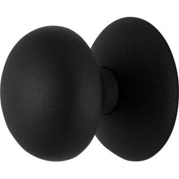 GPF8829.61 zwart paddenstoel voordeurknop 65 mm op rozet 70 mm