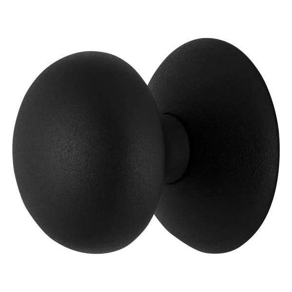 GPF8829.61 zwart paddenstoel voordeurknop 65 mm op rozet 70 mm GPF8829.61 zwart paddenstoel voordeurknop 65 mm op rozet 70 mm
