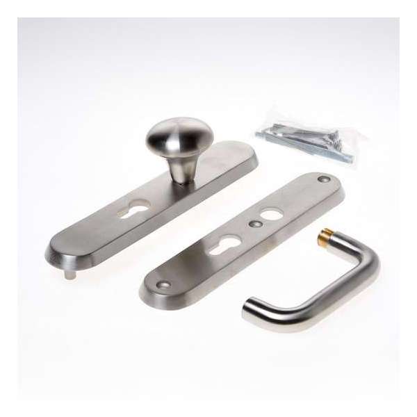 Intersteel Veiligheidsgarnituur met knop PC55mm RVS SKG*** Intersteel Veiligheidsgarnituur met knop PC55mm RVS SKG***